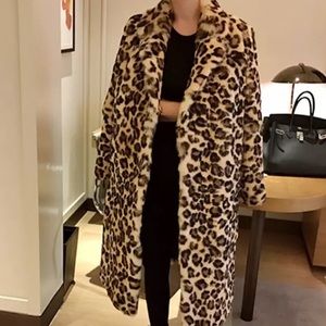 Leopard long coat on sale